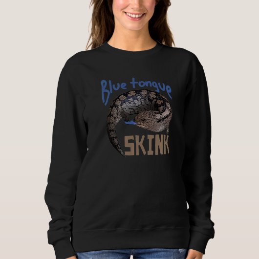 Blauzungenrosa-Eidechse 1 Sweatshirt (Vorderseite)