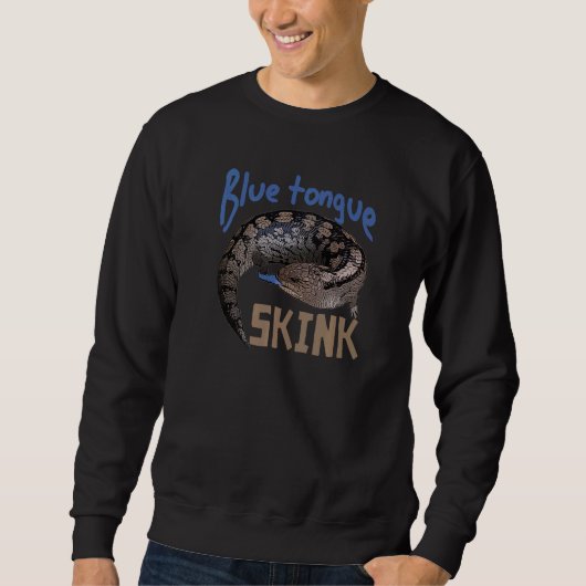 Blauzungenrosa-Eidechse 1 Sweatshirt (Vorderseite)