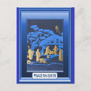 Blauzungenszene Feiertagspostkarte