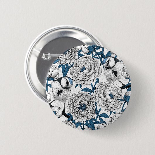 Blauzungenvögel Button (Vorne & Hinten)