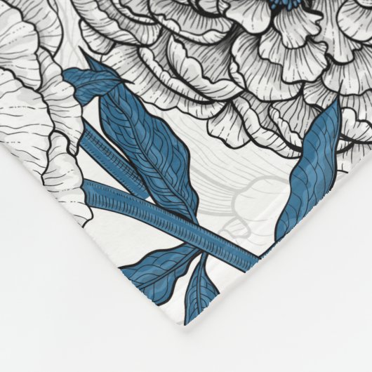 Blauzungenvögel Fleecedecke (Ecke)