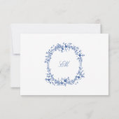 Blauzungenvögel Hochzeit RSVP Karte (Rückseite)