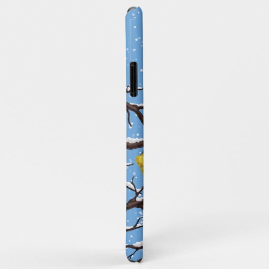 Blauzungenvögel im Winter Case-Mate iPhone Hülle (Hinten/Rechts)