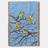 Blauzungenvögel im Winter Decke (Vorderseite Vertikal)