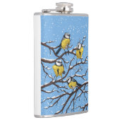 Blauzungenvögel im Winter Flachmann (Rechts)