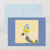Blauzungenvogel Postkarte (Vorne/Hinten)