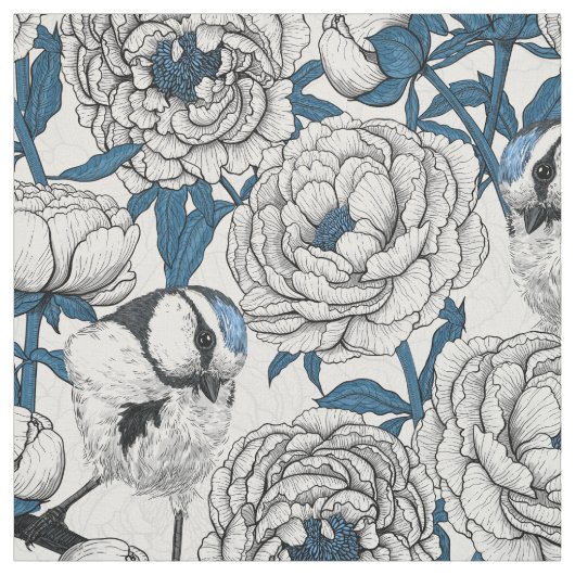 Blauzungenvögel Stoff (Muster)