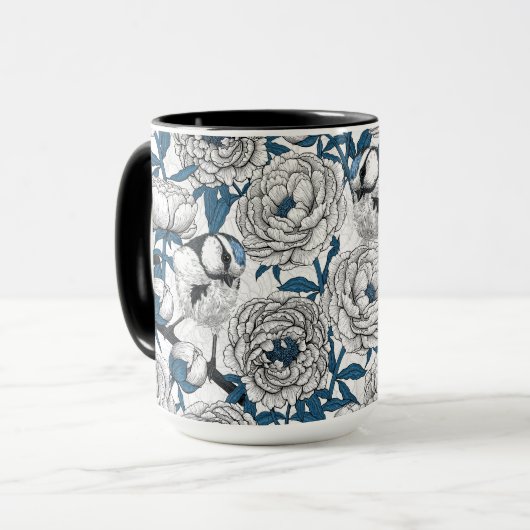 Blauzungenvögel Tasse (Vorderseite Links)