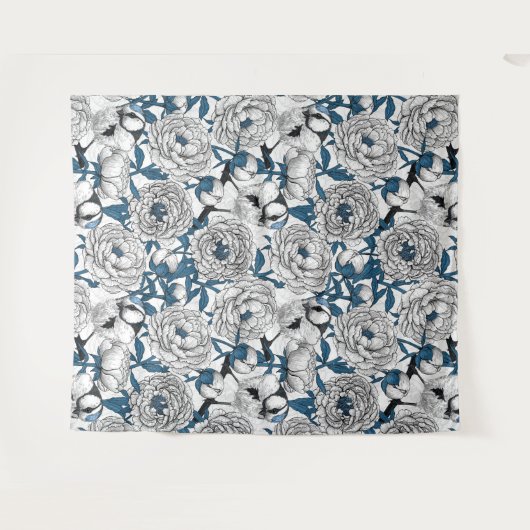 Blauzungenvögel Wandteppich (Vorderseite (Horizontal))