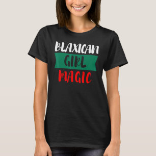 Blaxican Mädchen Magie halb schwarz halb mexikanis T-Shirt