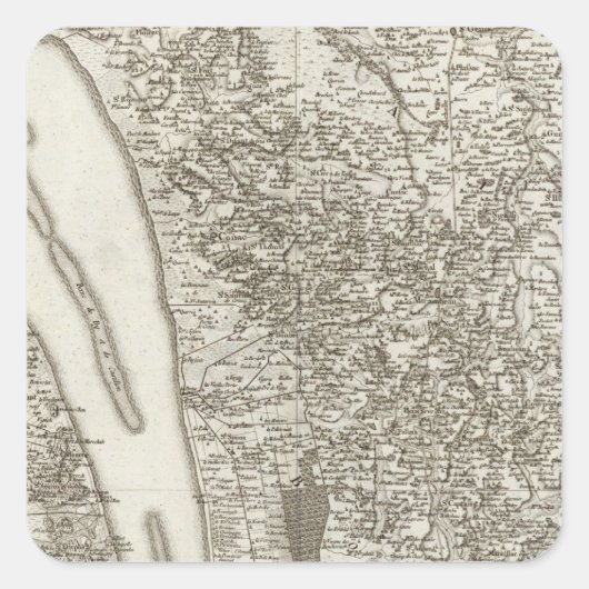 Blaye Quadratischer Aufkleber (Vorderseite)