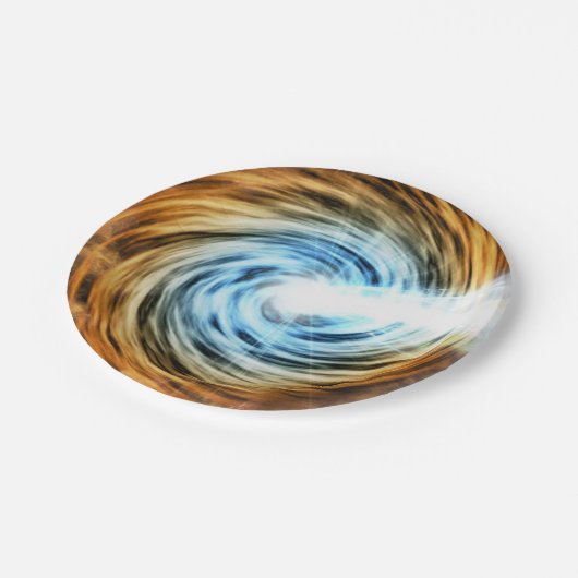 Blazar Black Hole Powered Galaxy Pappteller (Schrägansicht)