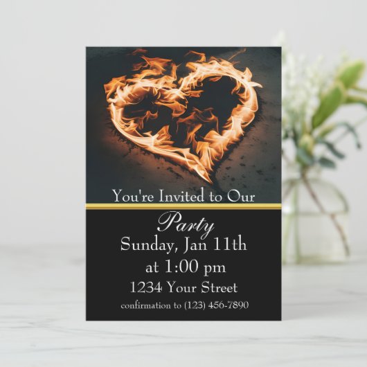 Blaze a Trail to Our Fire Party! Einladung (Stehend Vorderseite)