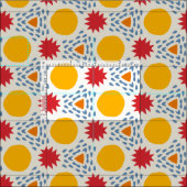 BLAZE - Fun Modernes, farbiges Kid Geometric Stoff (Kachel)