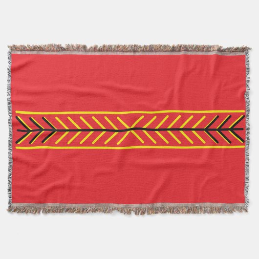 Blaze Mark Red Throw Blanket Murugi Zuhause Decke (Vorderseite)
