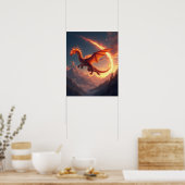 Blaze of the Comet Dragon Poster (Küche)