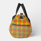 Blaze Orange and Bird Flower Plaid Duffle Bag (Rechts)