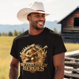 Blaze Wappen: Ikonisches Emblem der Feuerwehrmänne T-Shirt