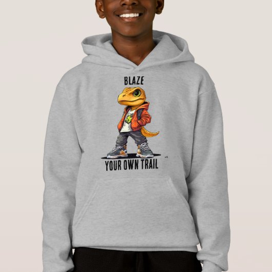 Blaze Your Own Trail Lizard - Coole Streetwear Hoodie (Vorderseite)