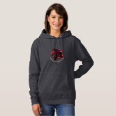 Blazeforge | Rotes geometrisches Pferd Hoodie (Vorne ganz)
