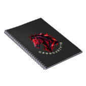 BlazeForge Rotes Pferd Spiralnotizbuch Notizblock (Rechte Seite)