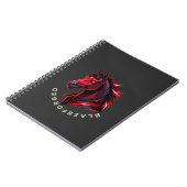 BlazeForge Rotes Pferd Spiralnotizbuch Notizblock (Linke Seite)