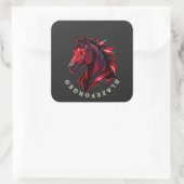 BlazeForge Rotes Pferd Sticker (Tasche)