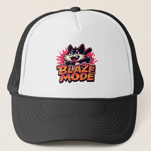 BlazeMode-Katze Truckerkappe (Vorderseite)