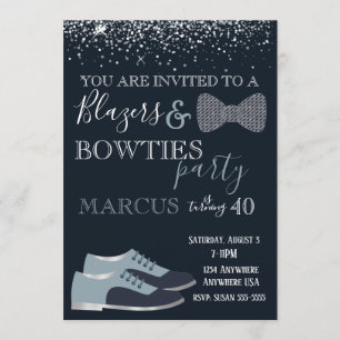 Blazers & Bowties Party Mens 40, 50 Geburtstag Einladung