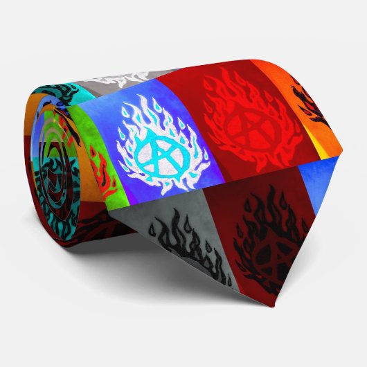 Blazin Anarchie-Neue Logo-Patchwork Krawatte (Gerollt)