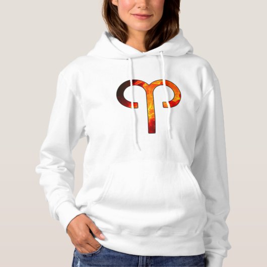 Blazing Aries Energy - Fiery Red Abstrakt Art Hoodie (Vorderseite)