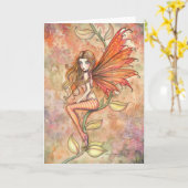 Blazing Autumn Fairy Greeting Card Karte (Gelbe Blume)