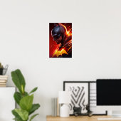 Blazing Bat Hero Digital Art Poster (Heimbüro)