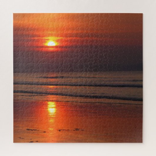 Blazing Beach Sunset - 20 x20 - 676 pcs Puzzle (Vertikal)