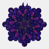 Blazing Beauty Kaleidoscope Weihnachtstext hinzufü Ornament Karte (Vorderseite)