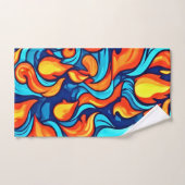 Blazing Blue Abstrakt Badhandtuch Set (Handtuch)