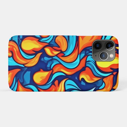 Blazing Blue Abstrakt Case-Mate iPhone Hülle (Rückseite (Horizontal))