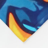 Blazing Blue Abstrakt Fleecedecke (Ecke)