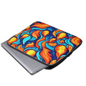 Blazing Blue Abstrakt Laptopschutzhülle (Vorne Knopf)