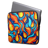 Blazing Blue Abstrakt Laptopschutzhülle (Vorderseite Links)