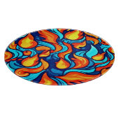 Blazing Blue Abstrakt Schneidebrett (Ecke)