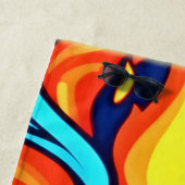 Blazing Blue Abstrakt Strandtuch (Beispiel)