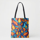 Blazing Blue Abstrakt Tasche (Vorderseite)