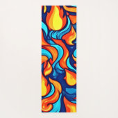 Blazing Blue Abstrakt Yogamatte (Rückseite)