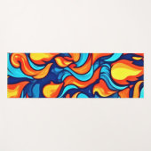 Blazing Blue Abstrakt Yogamatte (Vorderseite (Horizontal))