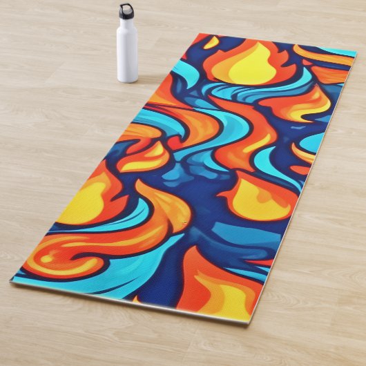 Blazing Blue Abstrakt Yogamatte (Beispiel)