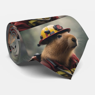 "Blazing Bravery: The Firefight Capybara" Krawatte