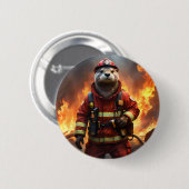 **"Blazing Brawn: The Otter Firefighter"*** Button (Vorne & Hinten)