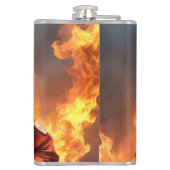 **"Blazing Brawn: The Otter Firefighter"*** Flachmann (Rückseite)