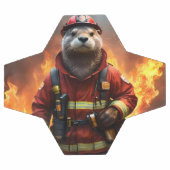 **"Blazing Brawn: The Otter Firefighter"*** Fußball (Flach)